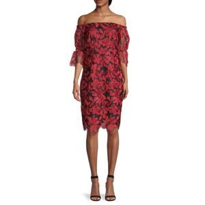 Trina Turk red floral embroidered dress size 2 NWT